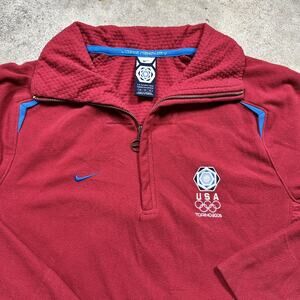 VTG 2006 Nike Torino Winter Olympics Fleece 1/4 Zip Size M